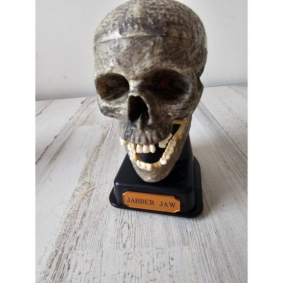 Vintage paper magic jabber jaw AS IS skeleton Halloween decor statue prop - Picture 1 of 7